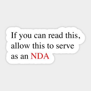 NDA Sticker